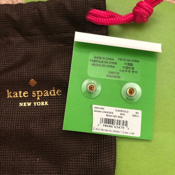 NWOT KS Bow Earrings - Picture 4 of 4